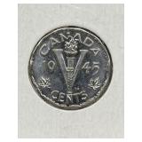 1945 Cdn 5 Cents