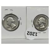 2 X U S A 25 Cent - 1953 + 1943