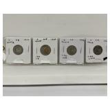 4 X Gr Britain Silver Coins