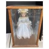 Cinderella in Blue Dress Porcelain Doll with