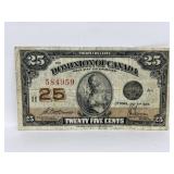 1923 Cdn 25 Cent Bill - Saunder Mccavour