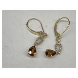 14 kt Gold Diamond and Palmeira Citrine Coloured