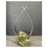 Green Art Glass Decorative Dish