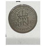 1942 G B 6 Pence