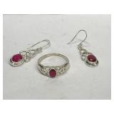 Sterling 925 Silver Celtic Ring and Matching