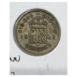1943 G B 6 Pence