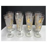 8 Vintage Footed Glasses