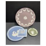 Wedgwood Jasper Plates  - Green, Blue, Purple