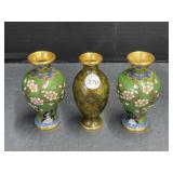 3 Cloisonnï¿½ Vases, 4 '