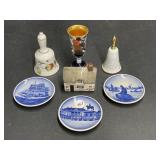Miniatures - Ceramic Bells, House, Plates, Vase