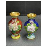 2 Cloisonnï¿½ Vases, 4.5 '