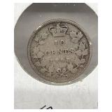 1898 Cdn 10 Cents- Silver