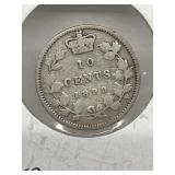 1899 Cdn 10 Cents- Silver