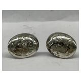 Sterling Silver Bright Cut Screw-back Earrings
