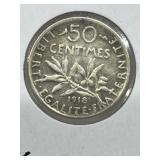1918 France 50 Cents