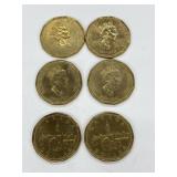 6 X Cdn Loonies- 1967-1992, 125 Conf Coin