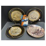 Imperial Chokin Decorative Plates, Firemen Plate,