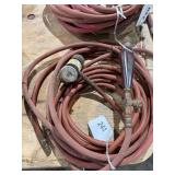 Welding gas hose w/ gauge