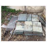 Lot of slate tiles
