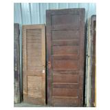 3 wood doors 78" x 23" & 2 - 90" x 34"