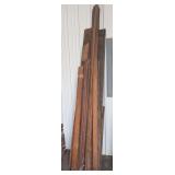 Lot of antique wood baseboard, molding etc