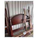 Mahogany 4 poster bed frame 78" wide