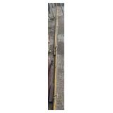 2 yellow metal handrails apx 16