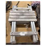 2 folding aluminum camping tables