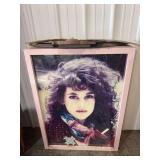 Lighted shadow box 30" x 40", Valley Metal Stamping samples, wood trim