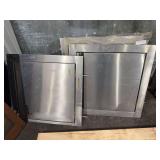 3 stainless steel outdoor kitchen access panels 22.5" x 22.5"