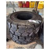 Pr of solid 21 x 8-9 forklift tires