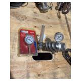 2” bracket hanging  thermometer, Victor model 311 flow gauge