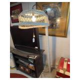 Wicker floor lamp 65"