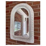 Wicker mirror 19" x 27"