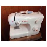 Singer 2250 sewing machine, large lot of thread and sewing supplies