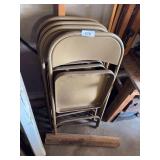 4 metal folding chairs