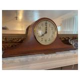 Slight mantle clock 19" & 2 picture frames