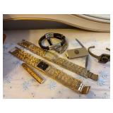 Costume jewelry and watches and knife and file case