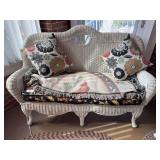 Three piece wicker set: two love seats (54") and chair