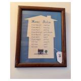 2 Framed needlework, framed print