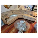 Vintage  Hauske Curved 3-Section Sofa w/pillows