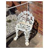 Pr of wrought iron patio chairs