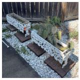 Pr of 33” wrought iron planter boxes