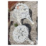 Wrought iron chair & side table