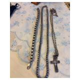 Heavy 925 necklace , bracelet and cross chain