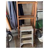 6’ wood step ladder. 2’ aluminum step stool