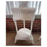 Pair of wicker side tables 30"