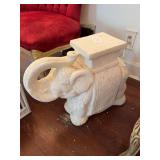 Elephant plant stand 18" t & wicker tray table