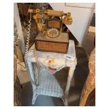 Wicker stand (23" x 12" x 12") telephone