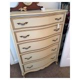 French Provincial style 5 drawer chest of drawers